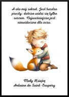 A2 PLAKAT "CYTATY Z KSIĄŻEK" A. DE SAINT-EXUPERY MAŁY KSIĄŻĘ A OTO MÓJ ...
