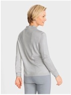 23937 SWETER DAMSKI SZARY Z GŁADKIM SPLOTEM 38