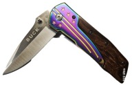 Nóż Składany BUCK DA90 – Rainbow & Wood Patriot | 20,5 cm