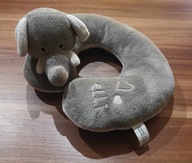 PODUSZKA PODRÓŻNA ROGAL DLA DZIECKA SZARY SŁONIK 60 cm