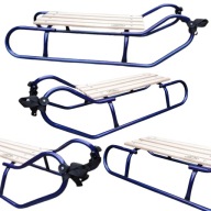 SANKI METALOWE DLA DOROSŁYCH DUŻE MOCNE DWUOSOBOWE BEZ OPARCIA NA KULIG