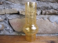 Miodowy Kominek/Klosz_SZKŁO MROŻONE_lampa naftowa_ mont.70 mm