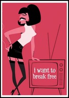 A2 PLAKAT MUZYCZNY MUZYKA ROCK QUEEN FREDDIE MERCURY I WANT TO BREAK FREE