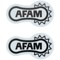 2x Naklejka Logo AFAM 86x45 mm Quad Cross Ścigacz Skuter Nalepka Sponsorska