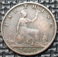 *WIELKA BRYTANIA [1578] *FARTHING 1860 Victoria
