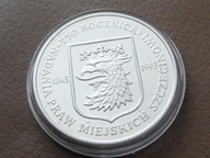 200 000 zł. 750 lat nadania praw m.Szczecina -srebro z 199 r.