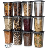 12x Pojemniki KUCHENNE produkty sypkie żywność kawę cukier sól makaron 1L