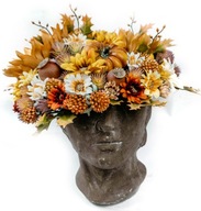 Jesienny flowerbox flower box kompozycja stroik na jesień