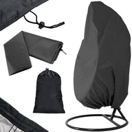 Pokrowiec ogrodowy na fotel 190 x 115 x 190 cm czarny