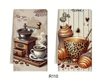 Ręcznik do rąk ścierka kuchenna zestaw 2 szt. kawa coffee filiżanka R110