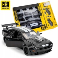 Model DODGE CHALLENGER 1:36 ZESTAW DO TUNINGU metalowy samochód CZARNY