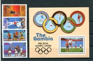 A53091)Olimpiada 88: Gambia 706 - 709** + Bl 38**