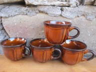 BRĄZOWA Filiżanka_NOSTALGIA_Porcelit PRUSZKÓW PRL