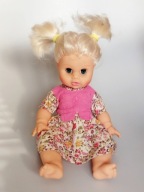 Lalka dziewczynka z ubrankami gumowa blondynka