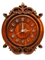 Zegar ścienny drewno, zegar z Piękna i Bestia, mały zegar. Trzy kolory