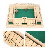 SHUT THE BOX DREWNIANA GRA PLANSZOWA W KOŚCI GRA ZAMKNIJ PUDEŁKO 4 GRACZY