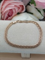 Bransoletka pozłacana 18k złotem męska/ damska Rombo