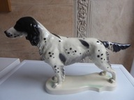 Duży pies Seter angielski Wyżeł sygnowany