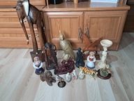 ZESTAW FIGUR FIGURKI RÓŻNE ORZEŁ PTASZKI KONIE RÓŻNY MATERIAŁ