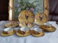 R.S. PRUSSIA _ ŚLICZNY SERWIS _ PAPUGI _ SECESJA _100 LAT. RZADKOŚĆ !