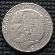 *SZWECJA [0080]*1 korona 1989 (SVERIGE) Król Karol XVI Gustaw, Herb, Korona