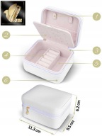 PODRÓŻNA SZKATUŁKA NA BIŻUTERIĘ KUFEREK ORGANIZER