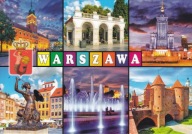 WARSZAWA - ZAMEK KRÓLEWSKI - GRÓB - PAŁAC KULTURY - RYNEK - FONTANNA - HERB