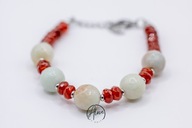 Bransoletka z amazonitem i jadeitem – handmade, prezent, dla niej