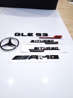EMBLEMATY MERCEDES GLE KOMPLET CZARNY POŁYSK MERCEDES W167 W166