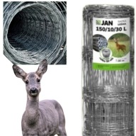 SIATKA OGRODZENIOWA OCYNKOWANA LEŚNA WYTRZYMAŁA 1,5 X 50 M + SKOBLE GRATIS