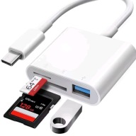 CZYTNIK KART 3W1 USB 2.0 ADAPTER SD / TF Z 3 PORTAMI USB