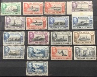 Falklandy 1938-50 Jerzy VI – Kolonie Brytyjskie MH do 2/6 (SG 146-160)