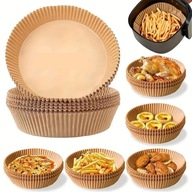 PAPIER DO PIECZENIA FRYTKOWNICY AIR FRYERA WKŁAD 20CM ZESTAW 100SZT