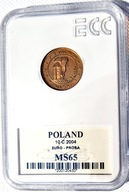 10 EURO CENTÓW PRÓBA POLSKIEGO EURO 2004 MS 65 GCN
