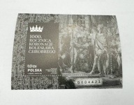 Znaczek 1000 rocznica koronacji Bolesława Chrobrego czarnodruk 273C fi 5443