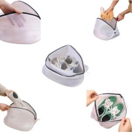 WOREK DO PRANIA OBUWIA POJEMNA TORBA Z ZAMKIEM BIAŁA POLIESTER