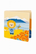 Drewniana mini książeczka dla dzieci Zwierzątka zabawka dla maluszka 12m+