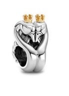 dwutonowy charms łabędzie i serce 2021