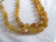 a SZNUR KORALE NASZYJNIK AGAT DŁUGOŚĆ 80 CM