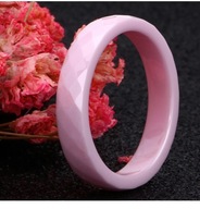 OBRACZKA ROZOWA CERAMIKA FASETOWANA 4MM R.14