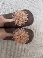 Mary Jane szerokie okrągłe noski mokasyny r.41 wkł.26,5cm barefoot beż brąz