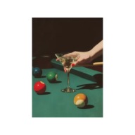 Plakat „Martini & Billiards” – Stylowy Plakat Lifestyle