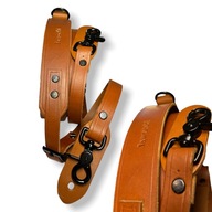 Pasek do aparatu skóra naturalna beżowy