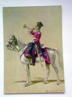 Pułk lekkokonny Gwardii Napoleona - Trębacz rys Andrzej Jeziorkowski 1978