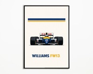 PLAKAT WILLIAMS WF13 F1 FORMULA 1 GP BOLID WYŚCIGOWY PLAKAT A3 DRUK