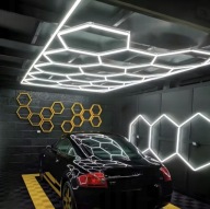 Lampa LED SMD Hexagon x14+rama 243x484cm 5000K oświetlenie garaż dom studio