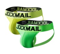 2-pack Oddychająca bielizna Jockstrap JOCKMAIL neon L