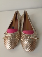 Śliczne modne obuwie damskie złote NEXT FOREVER COMFORT 39