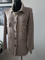 Kurtka damska sweterkowa 40 efektowna Pieces masywna oversize