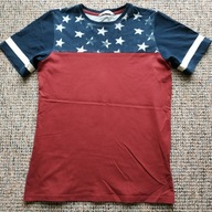 T-shirt chłopięcy bordowo-granatowy f.H&M